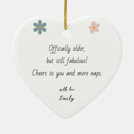 Geburtstagsmomente Erfasst Foto & Nachrichtenschmu Keramik Ornament