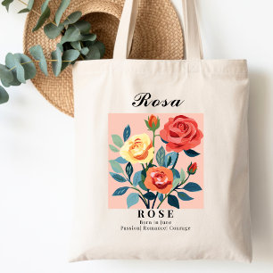 Geburtstagsmonats-Blume im Juni - Rosen-Hochzeitsd Tragetasche