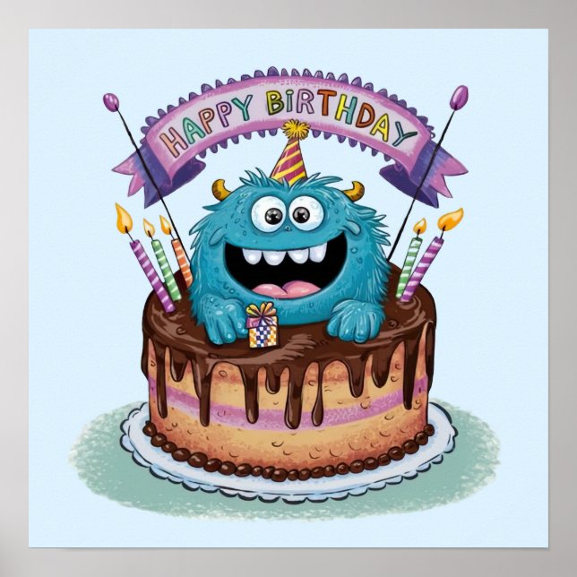 Geburtstagsmonster Poster (Vorne)