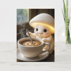 Geburtstagsmushroom Munchkin mit Kaffee Karte
