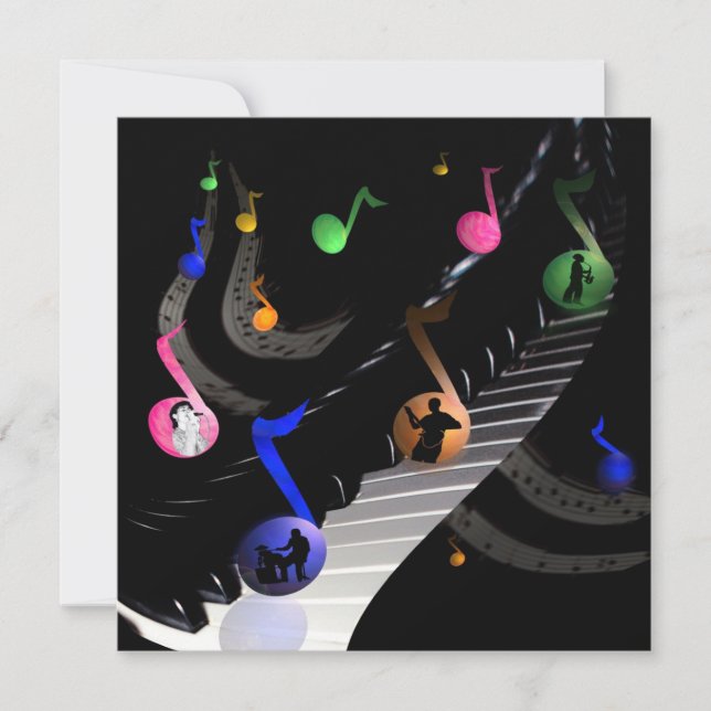 Geburtstagsmusik individuelle Einladung (Vorderseite)