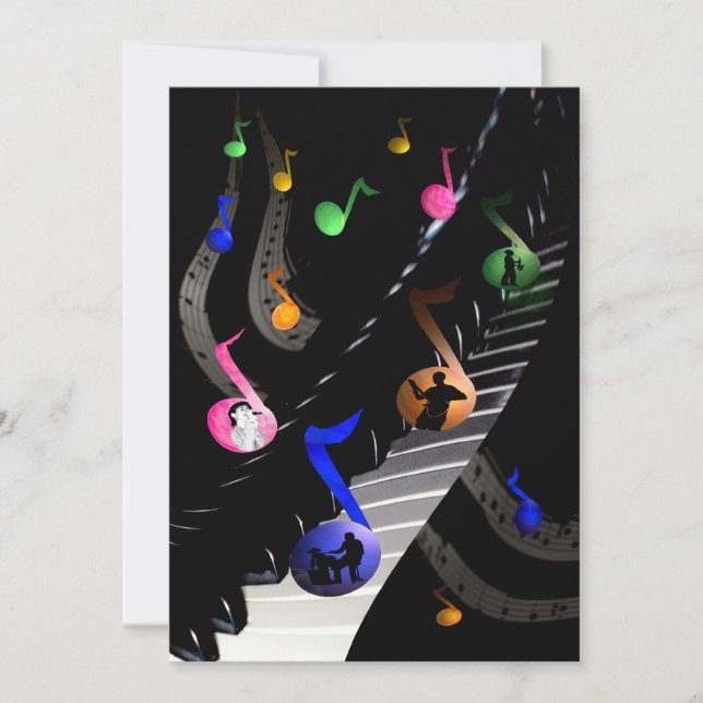 Geburtstagsmusik individuelle Einladung (Vorderseite)