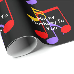 Geburtstagsmusiknoten  geschenkpapier