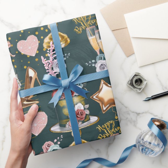 Geburtstagsmuster  geschenkpapier (Schenken)