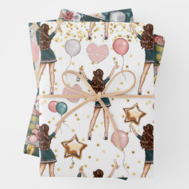 Geburtstagsmuster  geschenkpapier set