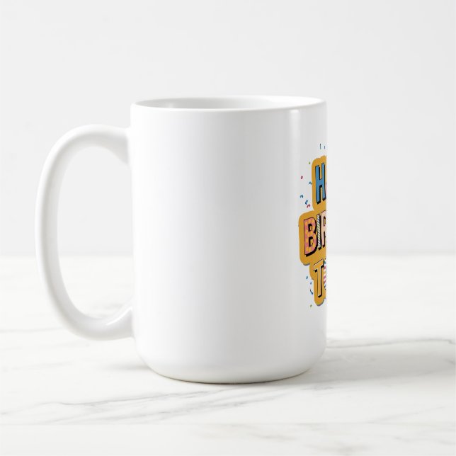 Geburtstagsmuster Glückwunsch Kaffeetasse (Links)