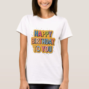 Geburtstagsmuster Glückwunsch T-Shirt