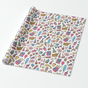 Geburtstagsmusterpapier Geschenkpapier
