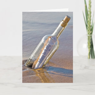 Geburtstagsnachricht in Flasche Karte