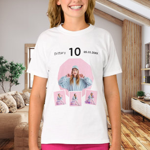 Geburtstagsnacht Foto Collage Girl T-Shirt