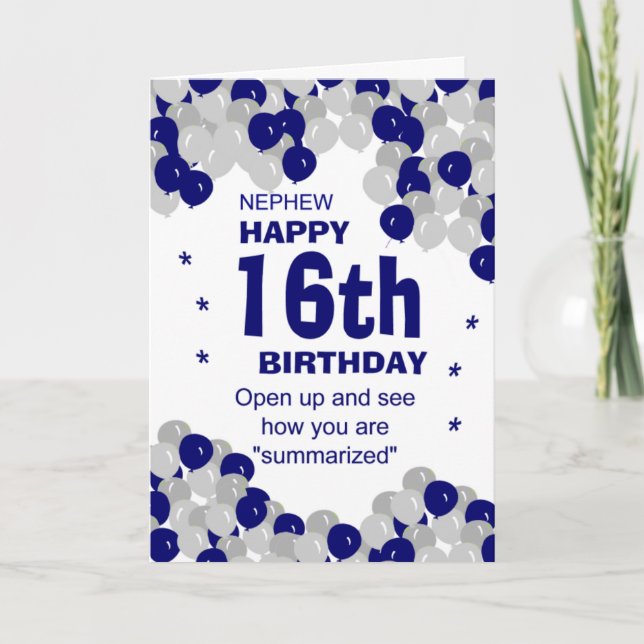 Geburtstagsnephe Karte (Vorderseite)