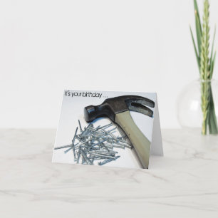 Geburtstagsnotecard Hammered & Nails Karte