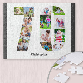 Geburtstagsnummer 70 FotoCollage 13 Foto Puzzle