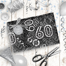 Geburtstagsnummer Word Cloud Sixty D ID270 Geschenkpapier