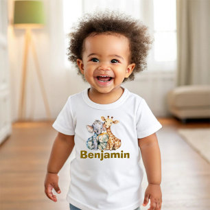 Geburtstagsoutfit Party Animal, Kinder-Safari-Gebu Baby T-shirt