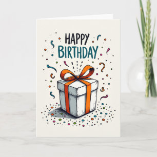 Geburtstagspaket-Art-Card Karte