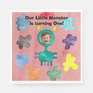 Geburtstagspapier-Servietten mit Langhalsmonster Serviette