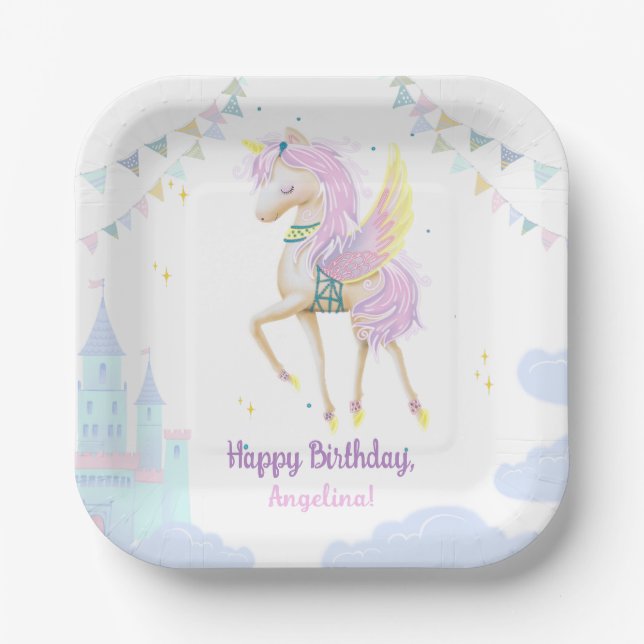 Geburtstagspapier Teller mit einem bezaubernden Ei (Vorderseite)