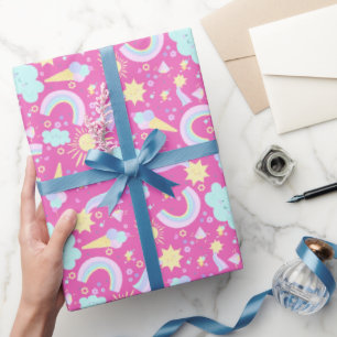 Geburtstagspapier zum Einwickeln. Geschenkpapier