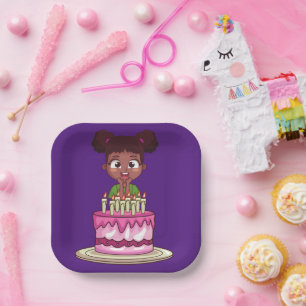 Geburtstagspartei (afroamerikanisch)  pappteller