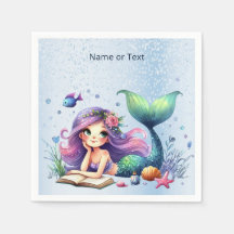 Geburtstagspartei Aquarell Meerjungfrau Meerjungfr