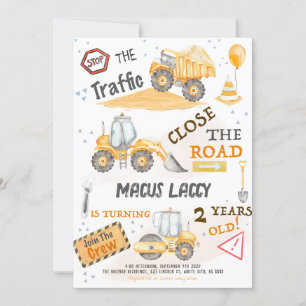 Geburtstagspartei Baugewerbe Einladung