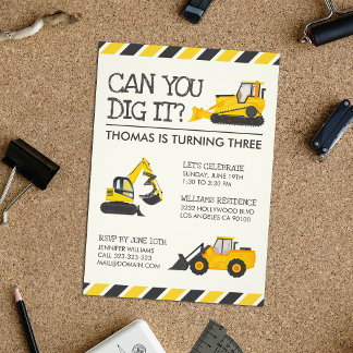 Geburtstagspartei Baugewerbe Einladung