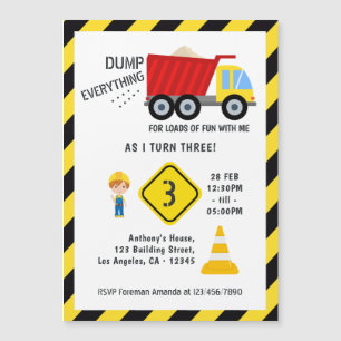 Geburtstagspartei Baugewerbe Magneteinladung