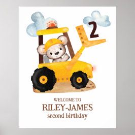 Geburtstagspartei Baugewerbe Poster