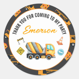 Geburtstagspartei Baugewerbe Runder Aufkleber