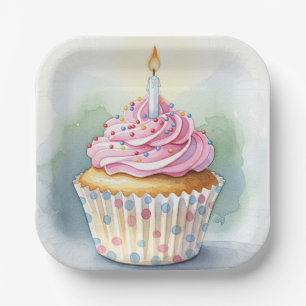 Geburtstagspartei Cupcake Paper Teller