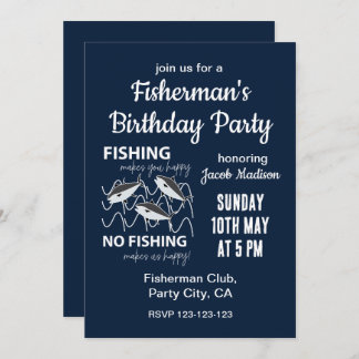 Geburtstagspartei der Fischer Einladung