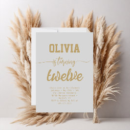 Geburtstagspartei der Minimalistischen Goldfohlen- Einladung