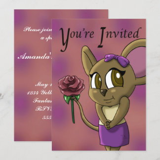 Geburtstagspartei der niedlichen Maus Einladung