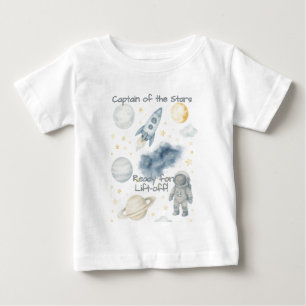 Geburtstagspartei des Kosmischen Weltraums Raket Baby T-shirt