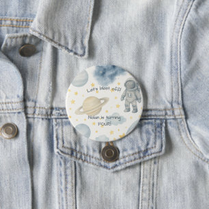 Geburtstagspartei des Kosmischen Weltraums   Raket Button