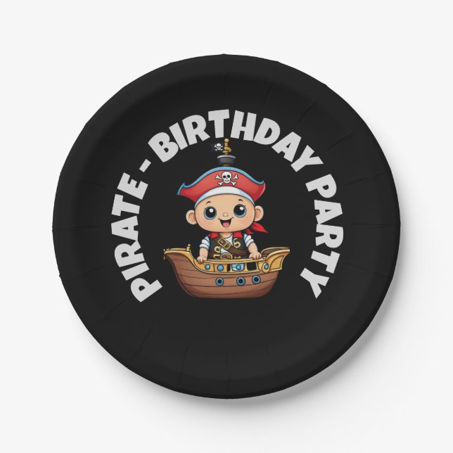 Geburtstagspartei für Personalisierte Papiertafel Pappteller (Vorderseite)