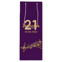 Geburtstagspartei lila Goldname Musiknoten