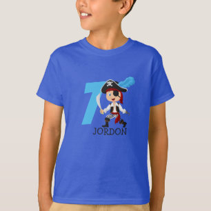 Geburtstagspartei Pirate 7. Name T - Shirt