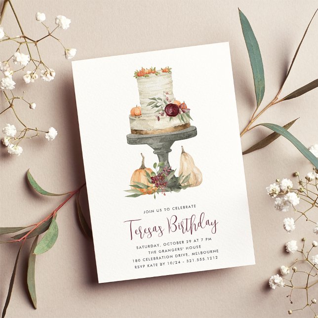 Geburtstagspartei von Fall Layer Cake Einladung (Von Creator hochgeladen)