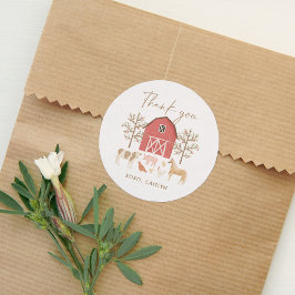 Geburtstagspartei von Landtieren Runder Aufkleber