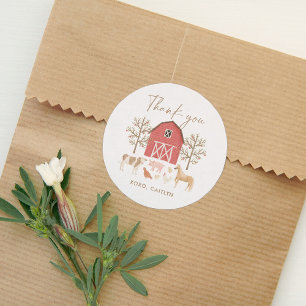 Geburtstagspartei von Landtieren Runder Aufkleber