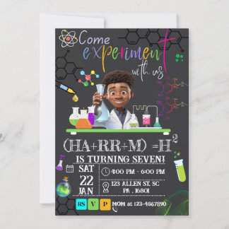 Geburtstagspartei von Mad Science/Science Experime Einladung