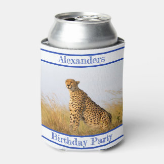Geburtstagspartei Zubehör Cheetah personalisiert Dosenkühler