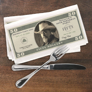 Geburtstagsparty 50 Dollar Serviette