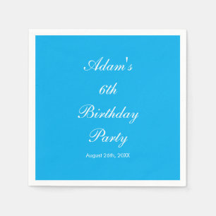 Geburtstagsparty 6. Sechster Individuelle Name - F Serviette