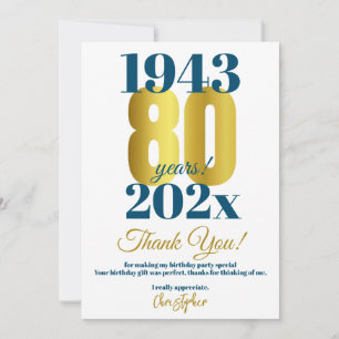 Geburtstagsparty 80. Danke