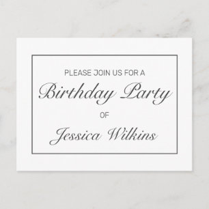 Geburtstagsparty Ankündigung Einladung Postkarte