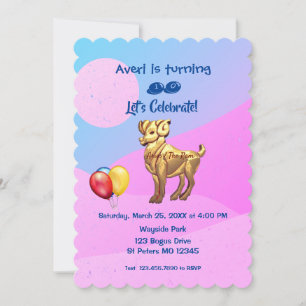 Geburtstagsparty - Aries (März 21. - 19. April) In Einladung