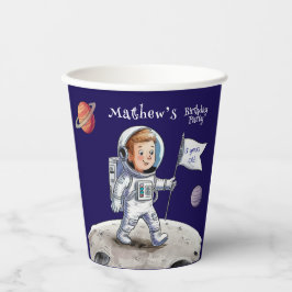 Geburtstagsparty außerhalb der Welt - Thema Astron Pappbecher